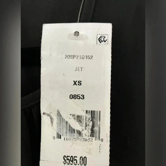 NWT TOCCIN (NY) Sheer Stripe Georgette Midi Saks Contemporary Dress XS - Picture 7 of 7